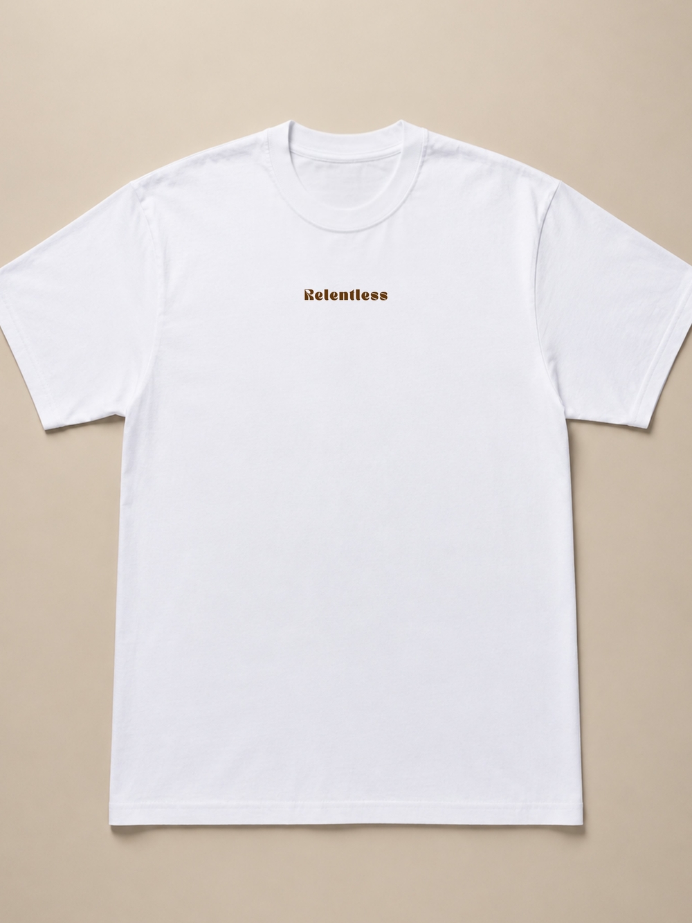 ZANRU Heavyweight Oversized “Relentless” White Tee